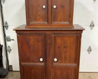 UNUSUAL PRIM. 2PC. CUPBOARD