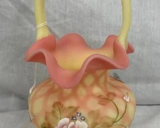 10" FENTON BERMES ARTIST SIGNED BASKET
