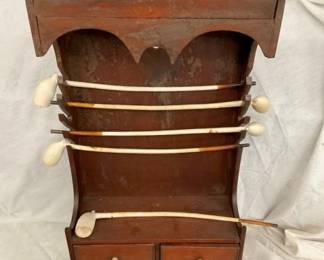 UNUSUAL VINTAGE HUMIDOR CABINET W/ PIPES