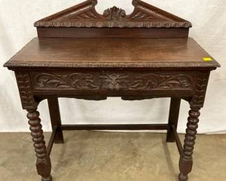 ORNATE CARVED SERVER W/ DRAWER