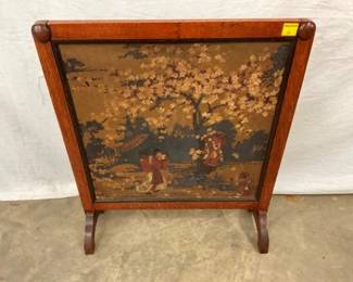 VINTAGE TAPESTRY FIRE SCREEN 23X28