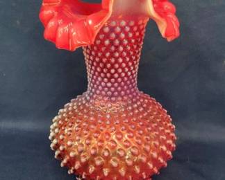 11" FENTON HOBNAIL VASE