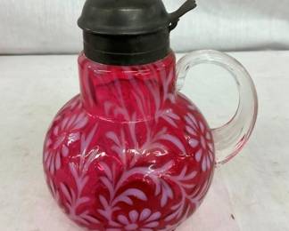 7" FENTON CRANBERRY PITCHER