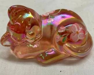 ARTIST SIGNED FENTON CAT 1 1/2"