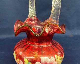 11" FENTON ARTIST SIGNED BASKET
