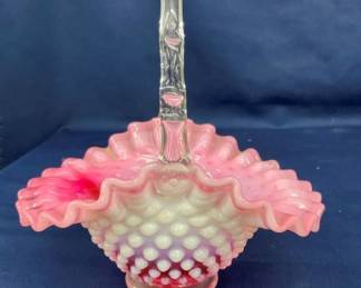 8" FENTON HOBNAIL BASKET