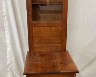 UNUSUAL OAK COMPANION CUPB. W/ 2 DOORS