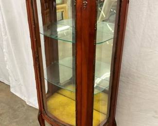 CURVED GLASS DOOR BRASS CARVINGS