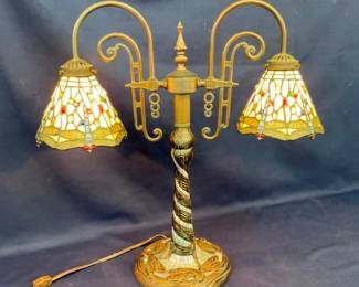 22" DOUBLE LIGHTED PARLOR LAMP