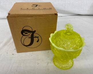 6" FENTON VASOLINE COMPOTE W/ ORIG.BOX