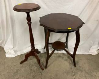 MAH. FERNSTAND & OCTAGON TABLE