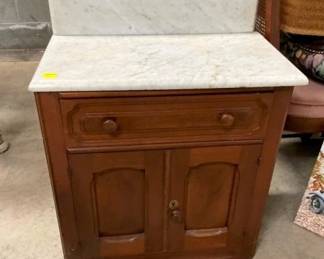 MARBLE TOP WASHSTAND