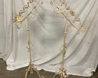 2 MATCHING METAL CANDLE OBRAS