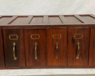 UNUSUAL OAK 6 DRAWER FILE CABINET