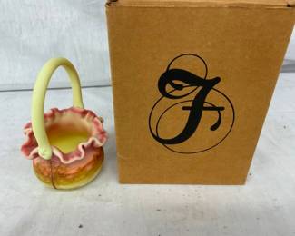 6" FENTON BERMESE BASKET ARTIST SIGNED