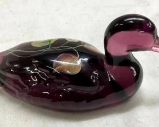 ARTIST SIGNED FENTON DUCK 2"