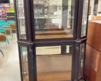 ORNATE CHINA W/ ALL BEVELED GLASS