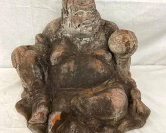 TERACOTTA BUDA STATUE 17X15