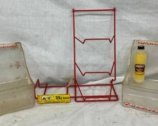 METAL LANCE RACK/2 PLASTIC TOMS RACKS