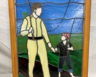 STAINED GLASS ANDY AND OPIE WINDOW