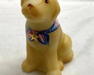 ARTIST SIGNED FENTON DOG 4"
