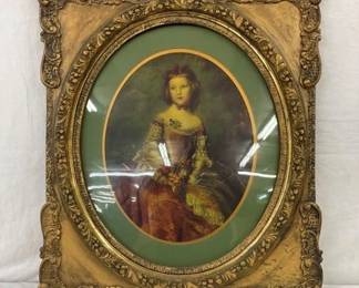 ORNATE VINTAGE PICTURE 27X30