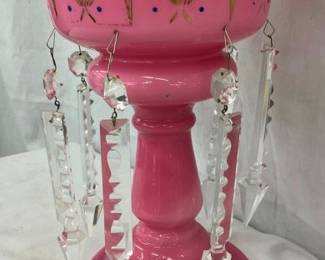 LUSTER LAMP W/ GLASS PRISOMS