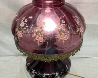 HANDPAINTED SHADE AND BASE
