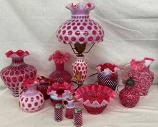 COLLECTION FENTON CRANBERRY GLASS