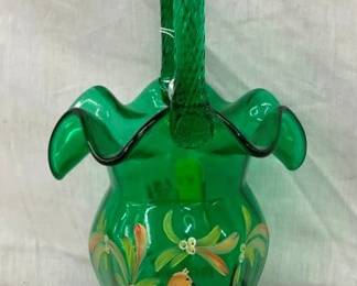 11" FENTON ARTIST SIGNED BASKET