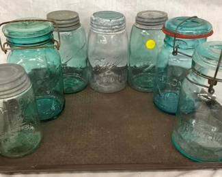 VARIETY FRUIT JARS BALL,MASON,SECO