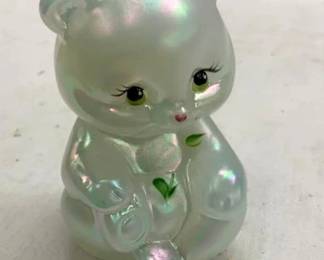 ARTIST SIGNED FENTON BEAR 3 1/2"