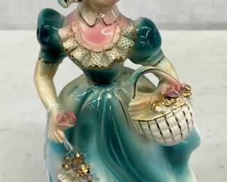 8" CHINA BLUE LADY FIGURE