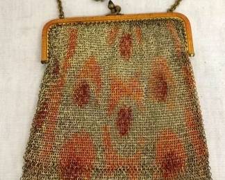 EARLY GERMAN MESH PURSE 4X5 1/2