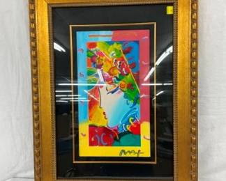 ARTIST SIGNED "BLUSHING BEAUTY PETER MAX