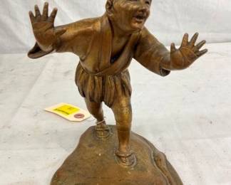 7" BRONZE ORIENTAL STATUE