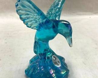 ARTIST SIGNED FENTON HUMMING BIRD 4"