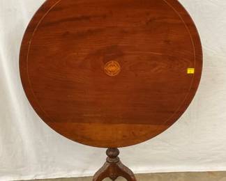 1800'S 35" MAH. TILT TOP TABLE W/ INLAY