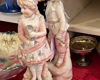 PAIR OF ANTIQUE BISQUE FIGURES
