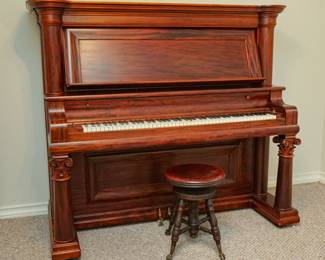 Bush and Lane piano with stool