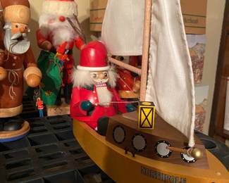Sailboat Santa Nutcracker 