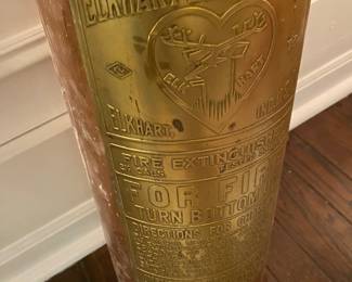 Vintage Copper Fire Extinguisher 