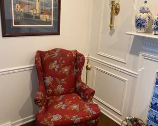 Custom Made Richard Honquist Quilted Arm Chair with Ottoman