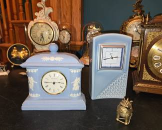 Several Wedgewood Clocks