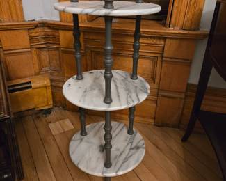 Marble Tiered Table