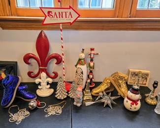 Whimsical Knick Knacks, Metallic High Top Sneakers, Holiday Decor