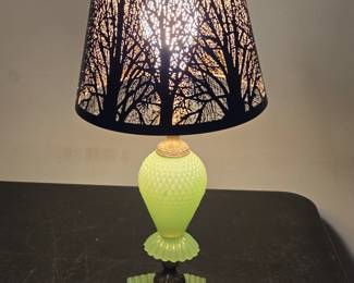 Uranium Glass Lamp