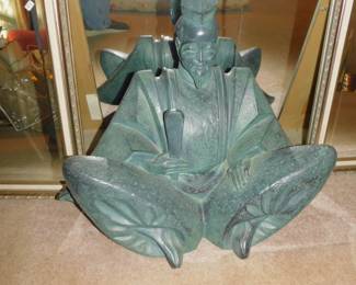 Large Asian Scuplture Of Samurai Shogun Minamoto