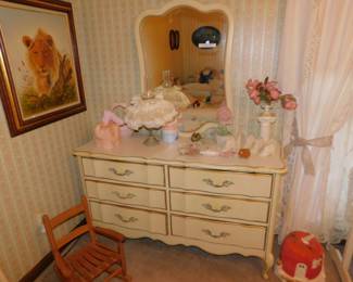 French Provencial Dresser & Mirror