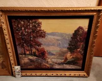 2 Brown County Nashville, Indiana Artist Oil on Canvas 